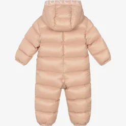 Moncler Enfant Baby Girls Pink Down Salongo Snowsuit New
