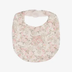 Tartine et Chocolat Baby Girls Pink Floral Cotton Bib
