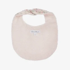 Tartine et Chocolat Baby Girls Pink Floral Cotton Bib