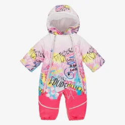 Pilguni Baby Girls Pink Graffiti Print 2-in-1 Snowsuit New