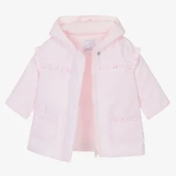 Emile et Rose Baby Girls Pink Hooded Coat