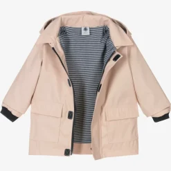 Petit Bateau Baby Girls Pink Hooded Raincoat Discount