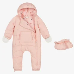 Tommy Hilfiger Baby Girls Pink Hooded Snowsuit