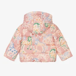Stella McCartney Kids Baby Girls Pink Horse Print Puffer Jacket Best