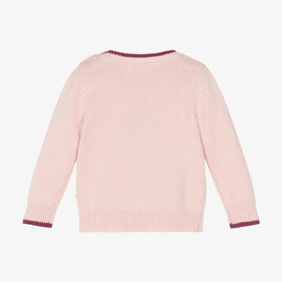 The Bonniemob Baby Girls Pink Knitted Cotton Jumper Outlet