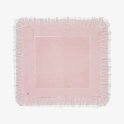 Artesanía Granlei Baby Girls Pink Lace Trim Blanket (105cm) Sale