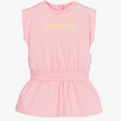 Moncler Enfant Baby Girls Pink Logo Dress Sale