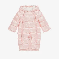 Mayoral Newborn Baby Girls Pink Padded Snowsuit Discount