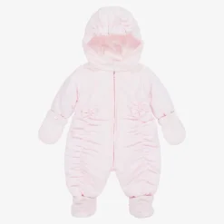 Emile et Rose Baby Girls Pink Padded Snowsuit