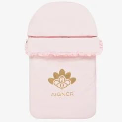 AIGNER Baby Girls Pink Pima Cotton Nest (70cm)