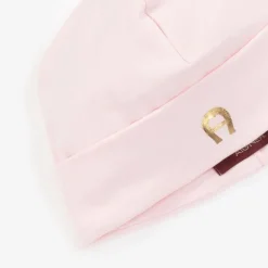 AIGNER Baby Girls Pink Pima Cotton Layette Hat Outlet