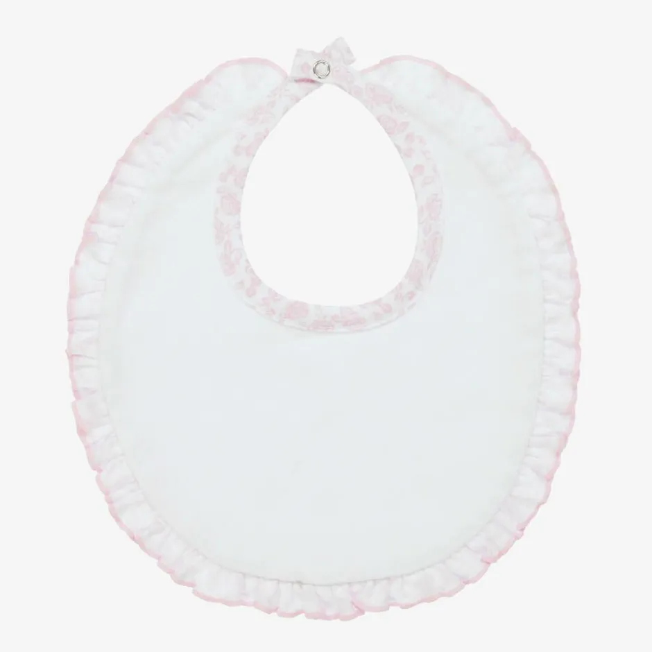 Kissy Kissy Baby Girls Pink Pima Cotton Summer Gardens Bib