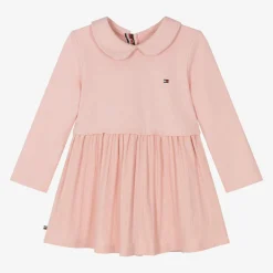 Tommy Hilfiger Baby Girls Pink Piqué & Pointelle Dress Discount