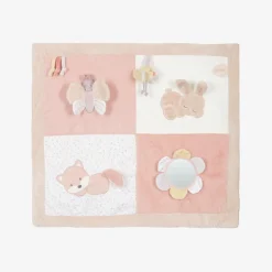 Nattou Baby Girls Pink Plush Playmat (80cm) New