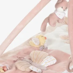Nattou Baby Girls Pink Plush Playmat (80cm) New