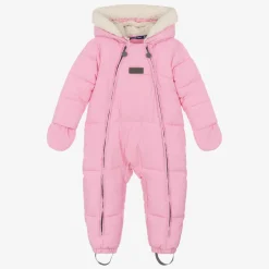 Mitty James Baby Girls Pink Puffer Snowsuit Online