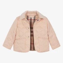 Burberry Baby Girls Pink Quilted Jacket Best