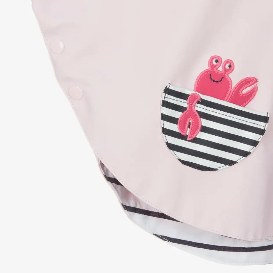 Week-end à la mer Baby Girls Pink Rain Cape Sale