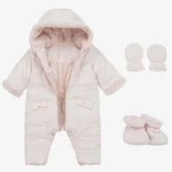 Tartine et Chocolat Baby Girls Pink Reversible Snowsuit Hot