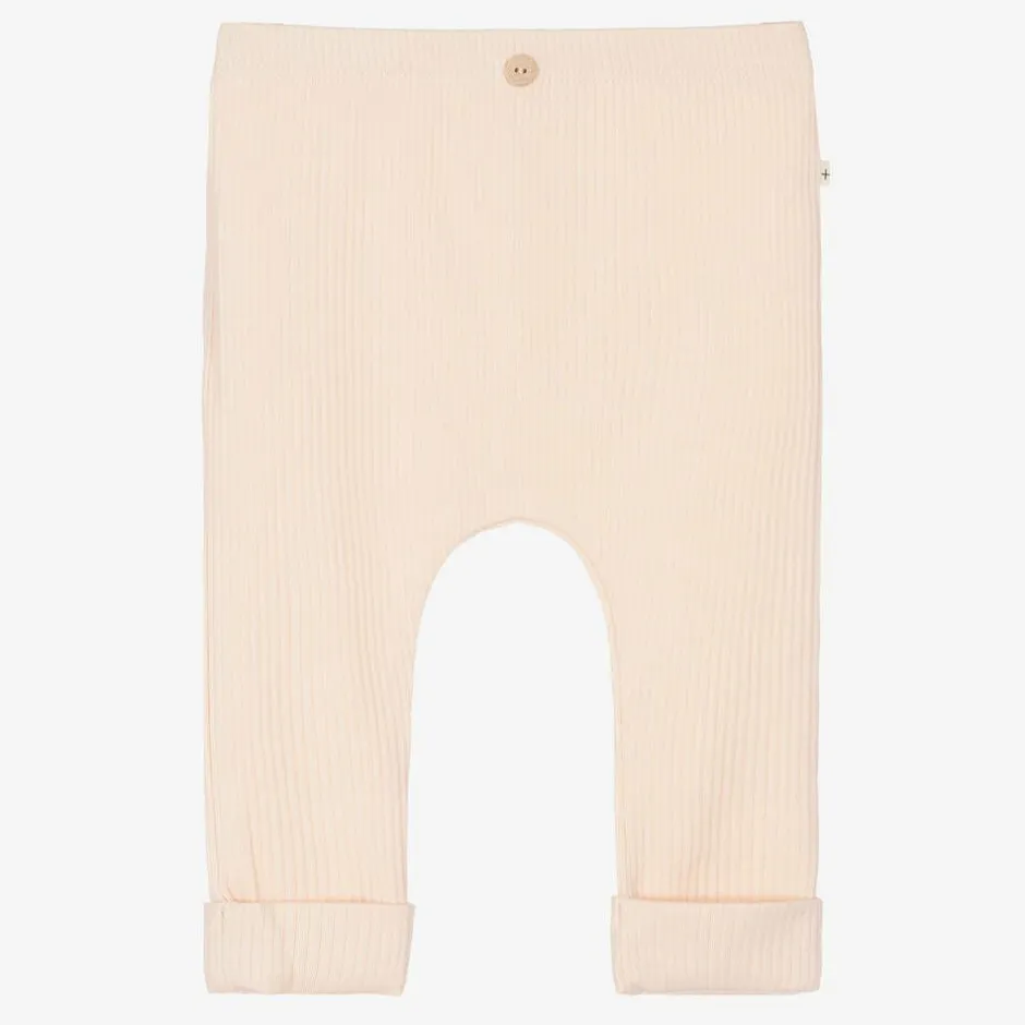 1 + in the family Baby Girls Pink Ribbed Cotton Leggings Clearance