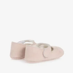 Paz Rodríguez Baby Girls Pink Suede Pre-Walker Shoes