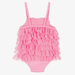 Angels Face Baby Girls Pink Tulle Frill Swimsuit (UPF50+) Rose Online