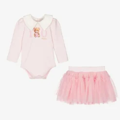 Monnalisa Baby Girls Pink Tulle Tutu Skirt Set Best