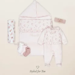 Pureté Du... Bébé Baby Girls Pink Velour Nest (87cm) Outlet