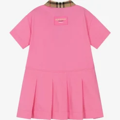 Burberry Baby Girls Pink Vintage Check Polo Dress BubblegumPink