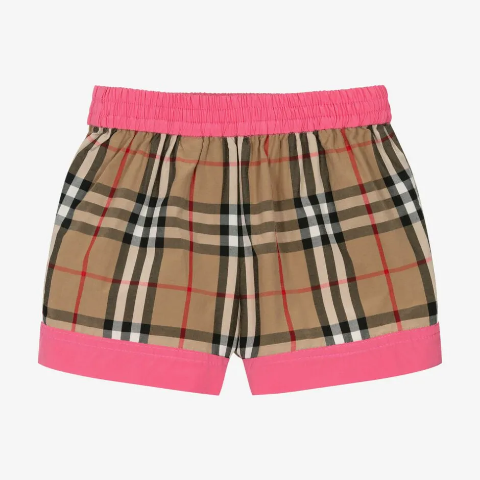 Burberry Baby Girls Pink Vintage Check Shorts BubblegumPink Sale