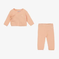 Calvin Klein Baby Girls Pink Waffle Knit Babysuit Gift Set Sale