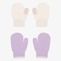 Molo Baby Girls Purple Knit Mittens (2 Pack) PastelLilac Discount