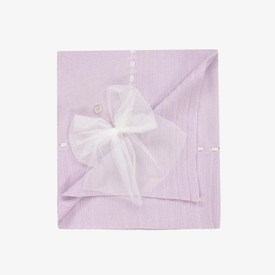 Artesanía Granlei Baby Girls Purple Tulle Bow Blanket (102cm) Online