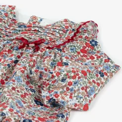 Mayoral Newborn Baby Girls Red Cotton Floral Dress Hot