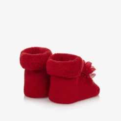Mayoral Newborn Baby Girls Red Headband & Booties Set Clearance