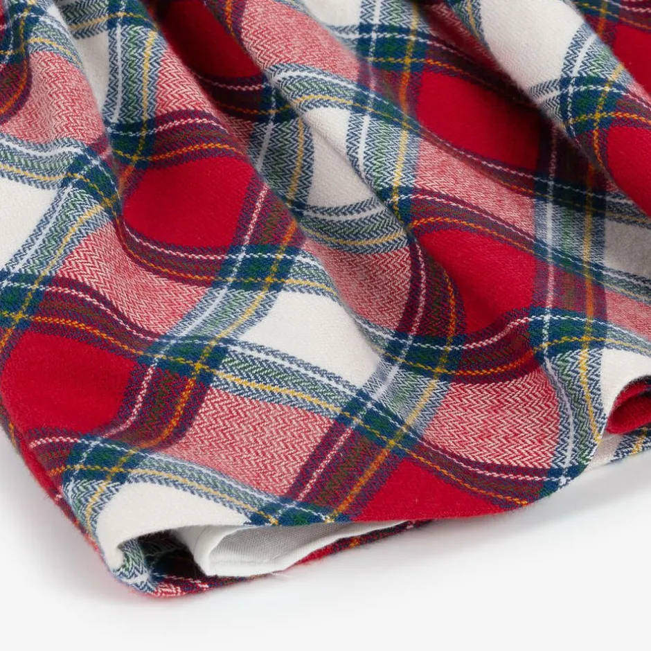 Mayoral Newborn Baby Girls Red Tartan Cotton Dress Clearance