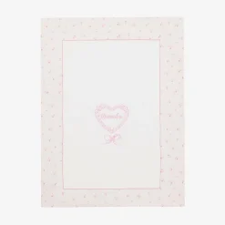 Monnalisa Baby Girls White & Pink Cotton Blanket (87m) Best