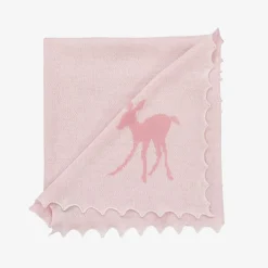 G.H.Hurt amp; Son Baby Girls White Cotton & Pink Wool Gift Set Clearance