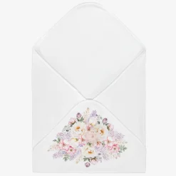 Sofija Baby Girls White Cotton Blanket Gift Set Clearance