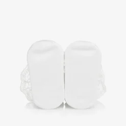 Carlomagno Baby Girls White Cotton Frilly Socks Clearance