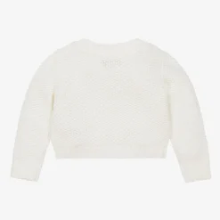 Angels Face Baby Girls White Cotton Knit Cardigan Snowdrop New