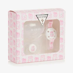Guess Baby Girls White Dummy & Clip Set Online