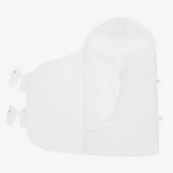 Lapin House Baby Girls White Floral Bow Nest