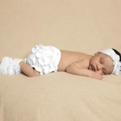 Sarah Louise Baby Girls White Frilly Pants