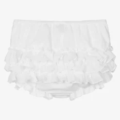 Sarah Louise Baby Girls White Frilly Pants