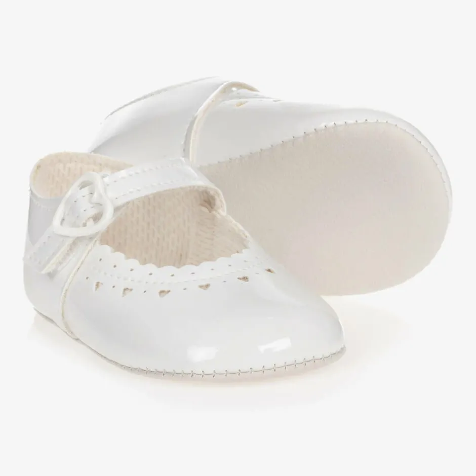 Early Days Baby Girls White Patent Pre-Walker Shoes Hot