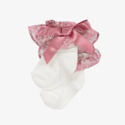 Patachou Baby Girls White Ruffle Socks Discount