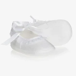 Early Days Baby Girls White Silk Shoes Online