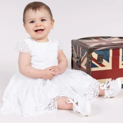 Early Days Baby Girls White Silk Shoes Online