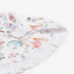 My Little Pie Baby Girls White Supima Cotton Daphne Bib Discount